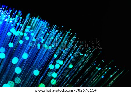 color fiber optical background on black, Fiber optics lights abstract background