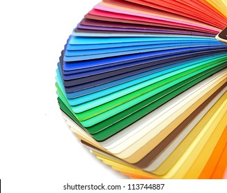 Color Guide Spectrum Swatch Samples Rainbow On White Background