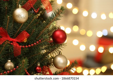 Christmas Background Baubles Branch Spruce Tree Stock Photo (Edit Now ...
