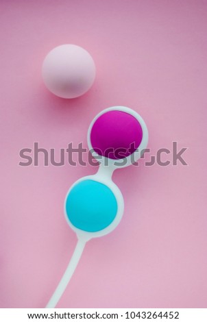 Color Kegel Balls Geisha Balls In Pink Background Color Kegel Balls Geisha Balls In Pink Background