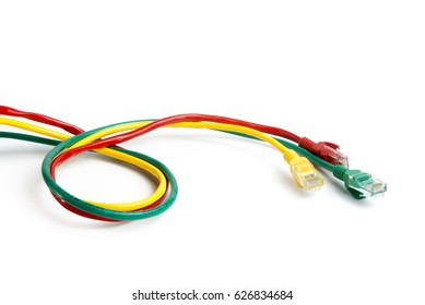 color of lan wire isolated