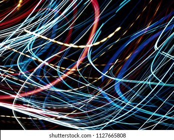 Color magic line. abstract pattern.for light overlays background.Art tool based on particles,night party or shutter bulb motion effect