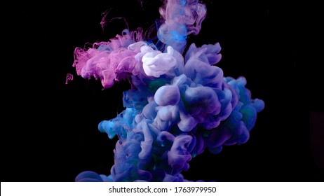 Color Paint Drops In Water 