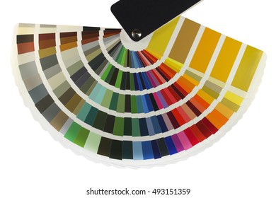 Color palette guide isolated on white background