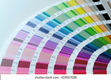 Color Palette Guide On White Backgroundfocus Stock Photo 432154777 