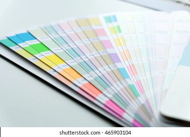Color palette guide on white background,Focus exclusively on