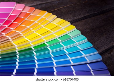 color palette guide of paint samples catalog - Shutterstock ID 618707405