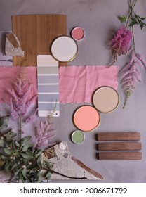 Color Palette Mood Board For Interior Design And Decor 