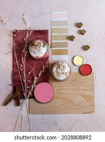 Color Palette Mood Board For Interior Design And Decor