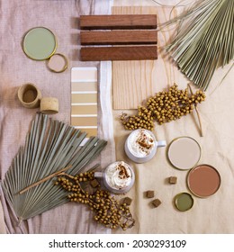 Color Palette Mood Board For Interior Design And Decor