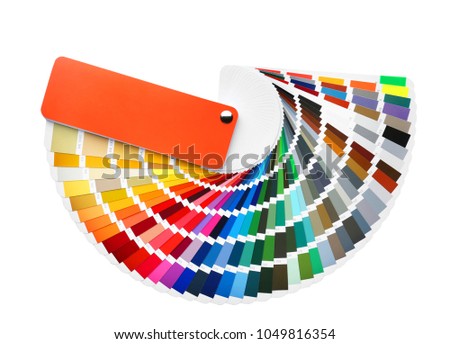 Color palette samples on white background