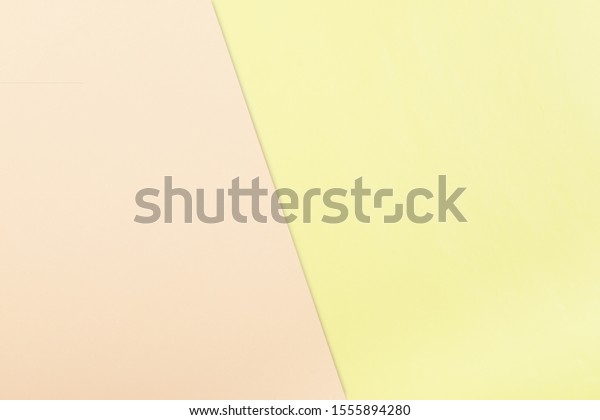 Color paper  background. Two pastel tone -\
pink and yellow, divided shadow\
line