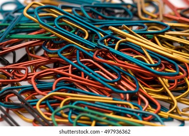 color paper clips studio isolated