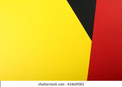 Color papers geometry flat composition background with yellow red and black tones - Shutterstock ID 414639301