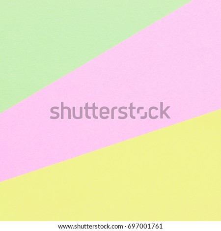 Color papers geometry flat composition background with pastel tones