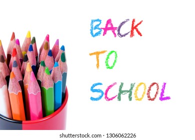 Color Pencil Back School Theme Stock Photo 1306062226 | Shutterstock