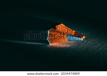 Color pencils backround. Close up macro