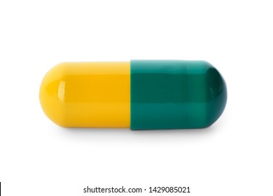 Color pill isolated on white. Medical treatment - Shutterstock ID 1429085021