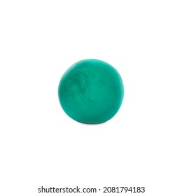 Color Play Dough Ball Isolated On White