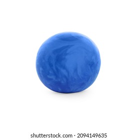 Color Play Dough Ball Isolated On White