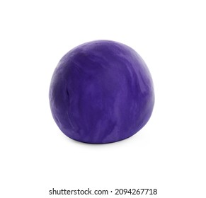 Color Play Dough Ball Isolated On White