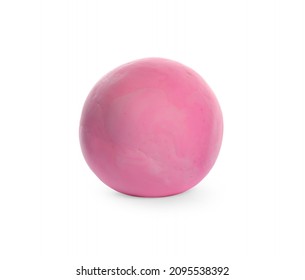 Color Play Dough Ball Isolated On White