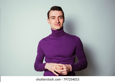 purple turtleneck mens