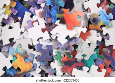 Top View Many Jigsaw Puzzle Pieces Stock Photo 2126728349 | Shutterstock