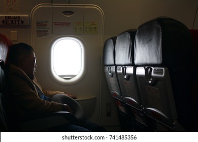 Color Red Seat Airasia Airplane Hot Stock Photo Edit Now 741485356