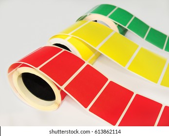 Color rolls of labels for printers