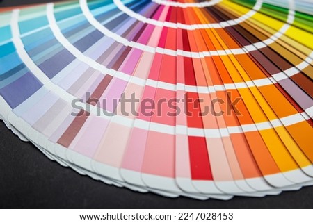 Color sampler for drawing or choosing colors isolated on plain background. Colors. Color samples.