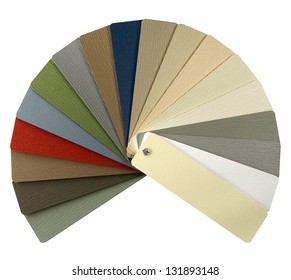 Color Sampler For Exterior Vinyl Siding For Houses Isolated On White