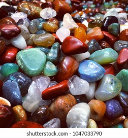 Color sea stones pebbles gems - Shutterstock ID 1047033790