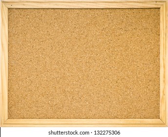 Color shot of a brown cork board in a frame.