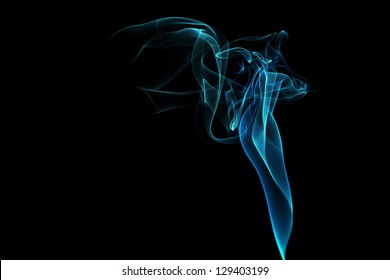 color smoke isolated black