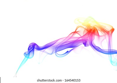 Color Smoke Isolated On A White Background