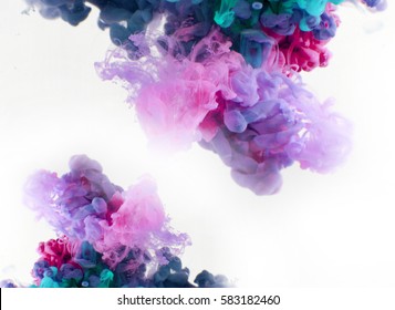 Color Smoke Underwater. Abstract Background