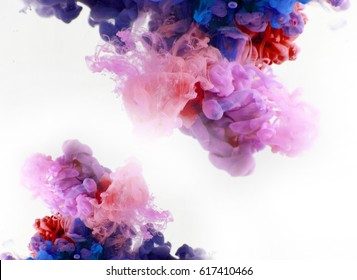 Color Smoke Underwater. Abstract Background