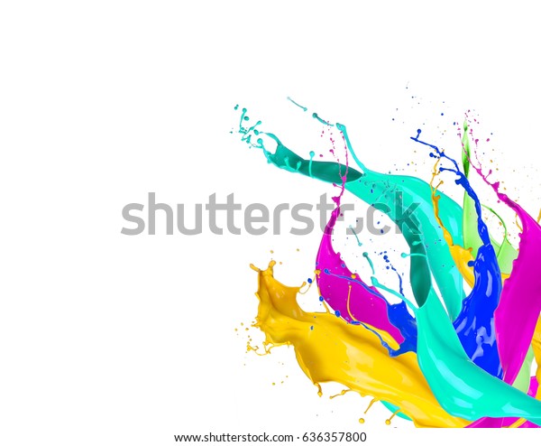 Color Splash Isolated On White Background Stock Photo (Edit Now) 636357800