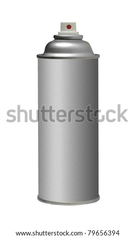 color spray can isolate on white background