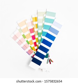 Color swatch. Color palette guide. Rainbow  scale. 