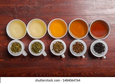 Color Of Tea From Different Tea Leaves