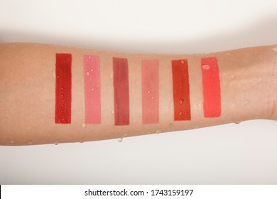 Color Test Display Of Lip And Glaze Skin