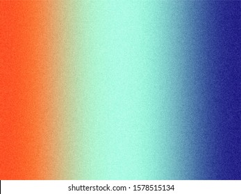 Color Trend In 2020, Abstract Gradient Color Of Orange, Green And  Dark Blue With Noise And Grain Effect For Background And Design.