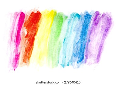 Abstract Watercolor Brush Strokes Isolated On Stock Illustration ...