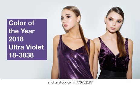 color of the year 2018 Ultra Violet. Clothing for girls in a trend