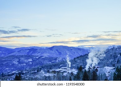 Colorado Aspen And Snowmass Winter Landscape