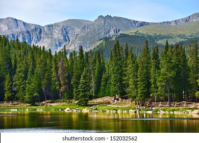 Colorado Echo Lake and Rocky Mountains. Colorado Scenery, USA.
