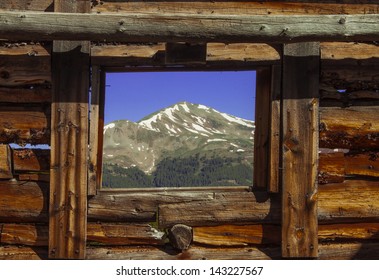 Colorado Mining History - View Of Jacque Peak From The Abandoned Boston Mine Building At Mayflower Gulch Near Copper Mountain, Summer. 