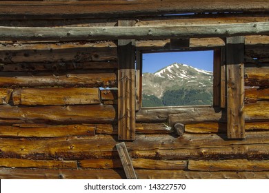 Colorado Mining History - View Of Jacque Peak From The Abandoned Boston Mine Building At Mayflower Gulch Near Copper Mountain, Summer. 